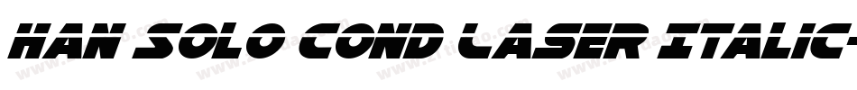 Han Solo Cond Laser Italic字体转换